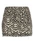Zebraprint Mini Rock Kurzer Denim Jeansrock 5 Pocket 