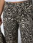 Straight Fit Jeans mit Zebra-Print Denim Stoffhose