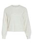 Soft Strickpullover mit Ballon�rmel Pointelle Muster