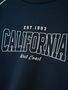 Sweatshirt California Design Pullover Abgesetzte Schultern