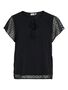 T-Shirt mit P�nktchen und Kordel-Detail an Ausschnitt