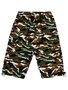 Leichte Zip Off Bermuda Shorts mit Camouflage und Taschen
