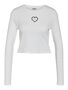 Crop Top Langarmshirt mit Cut-out