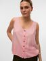 Gestreiftes Shirt mit Knopfleiste ohne �rmel