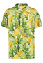 Viskose Kurzarm-Hemd mit abstraktem Tropical Design Muster