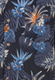 Viskose Kurzarm-Hemd mit abstraktem Tropical Design Muster