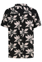 Viskose Kurzarm-Hemd mit abstraktem Tropical Design Muster