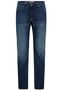 Slim Fit Jeans mit Used-Denim Waschung und Tunnelzug