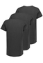 3er Pack Herren T-Shirts mit Rundhals und Rollkante