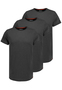 3er Pack Herren T-Shirts mit Rundhals und Rollkante
