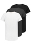 3er Pack Herren T-Shirts mit Rundhals und Rollkante