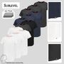 3er Pack Herren T-Shirts mit Rundhals und Rollkante