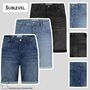 Bermuda Jeans-Shorts mit umgeschlagenem Saum