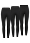 3er-Pack Stretchige Leggings mit hohem Bund, 