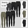3er-Pack Stretchige Leggings mit hohem Bund, 