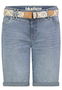 Denim Bermuda Jeans Shorts mit Flechtg�rtel und Umschlag