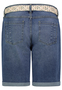 Denim Bermuda Jeans Shorts mit Flechtg�rtel und Umschlag
