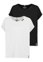 T-Shirt 2er Set mit Rundhals Kn�pfen bequem