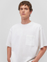 Oversize T-Shirt mit Brusttasche und Rundhalsausschnitt