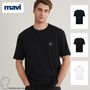 Rundhals-T-Shirt mit markantem Brustlogo
