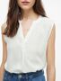 Elegante �rmellose Bluse mit V-Ausschnitt
