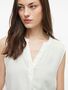 Elegante �rmellose Bluse mit V-Ausschnitt