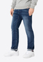 Jeans mit Stretchbund und verblasster Waschung