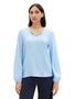 Tom Tailor Lang�rmlige Bluse mit V-Ausschnitt und feinen Streifen