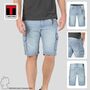 Denim Cargoshorts mit Rei�verschlusstasche