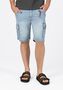 Denim Cargoshorts mit Rei�verschlusstasche