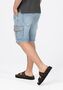 Denim Cargoshorts mit Rei�verschlusstasche
