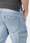 Denim Cargoshorts mit Rei�verschlusstasche
