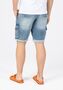 Jeansshorts mit Cargotaschen und Umschlag