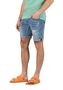 Denim Shorts mit Rissen und Umschlag