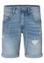 Denim Shorts mit Rissen und Umschlag