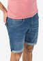 Denim Shorts mit Rissen und Umschlag
