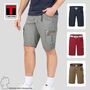 Cargo Jeans Shorts mit Grtel und Festem Stoff 
