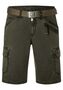 Cargo Jeans Shorts mit G�rtel und Festem Stoff 