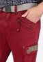 Cargo Jeans Shorts mit G�rtel und Festem Stoff 