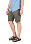 Cargo Jeans Shorts mit Grtel und Festem Stoff 
