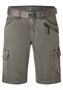 Cargo Jeans Shorts mit Grtel und Festem Stoff 