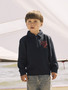 Jungen Troyer -Sweatshirt mit Rei�verschluss und Lobster-Print