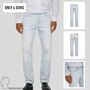 Helle Denim Jeans mit geradem Bein und Five-Pocket-Design