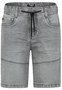 Denim Bermuda Jeansshorts mit Elastischem Bund und Kordelzug 