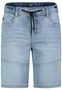 Denim Bermuda Jeansshorts mit Elastischem Bund und Kordelzug 