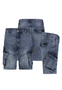 Cargo Jeans Shorts Bermuda mit Seitentaschen 