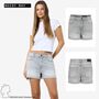 Jeansshorts mit umgeschlagenem Saum und mittlerer Bundh�he