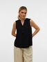 �rmellose Bluse mit V-Ausschnitt und Knopfleiste