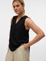 �rmellose Bluse mit V-Ausschnitt und Knopfleiste