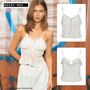 Camisole Top mit Spitzen und R�schendetails 